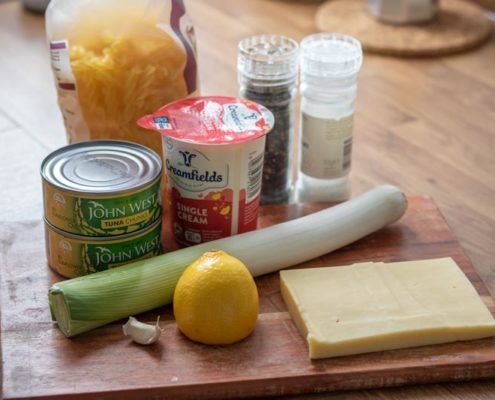 tuna pasta bake ingredients