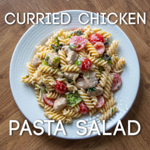 Curried chicken pasta salad