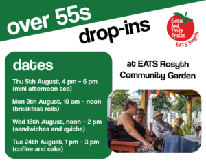 Image showing dates of drop in sessions for over 55s