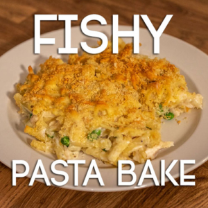 Fishy pasta bake